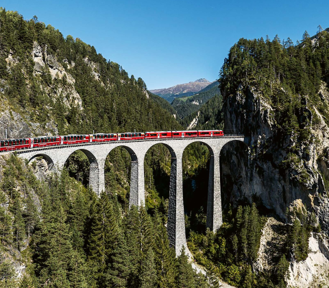 Bridge with train