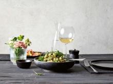Salat von weissen Bohnen mit Rucola-Vinaigrette